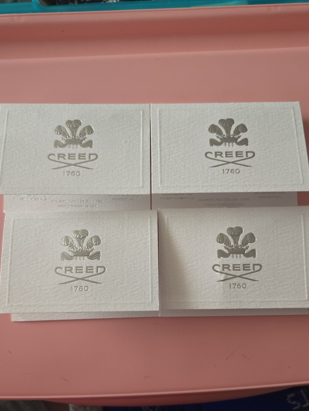 CREED 1760 OUD ZARIAN SET OF 4 NEW
